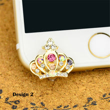 Load image into Gallery viewer, Flower Rhinestone Headphones Dust Plug