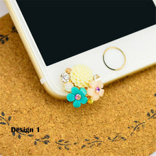 Load image into Gallery viewer, Flower Rhinestone Headphones Dust Plug