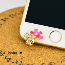 Load image into Gallery viewer, Flower Rhinestone Headphones Dust Plug