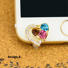 Load image into Gallery viewer, Flower Rhinestone Headphones Dust Plug