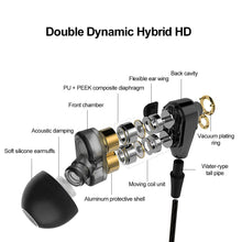 Load image into Gallery viewer, Double Dynamic Hybrid Deep Bass Earphones